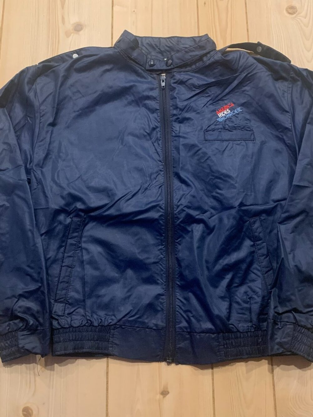 Vintage 70s Horizon Sportswear America Rides Monroe Shocks Struts Windbreaker M